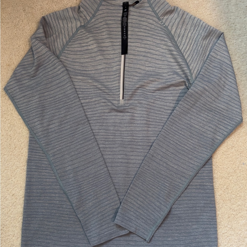 NWT Men’s Lululemon Metal Vent Tech 1/2 zip 2.0.   Light blue ombré.